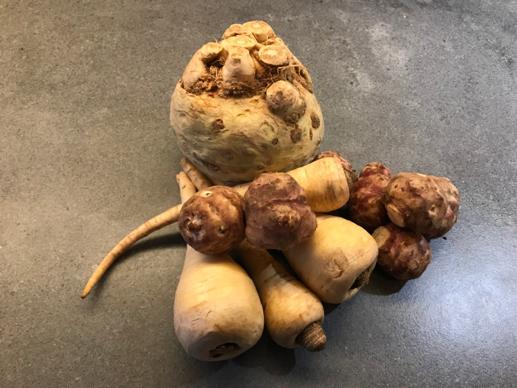 Parsnip, Celeriac, Parsley Root and Jerusalem Artichoke © cadwu